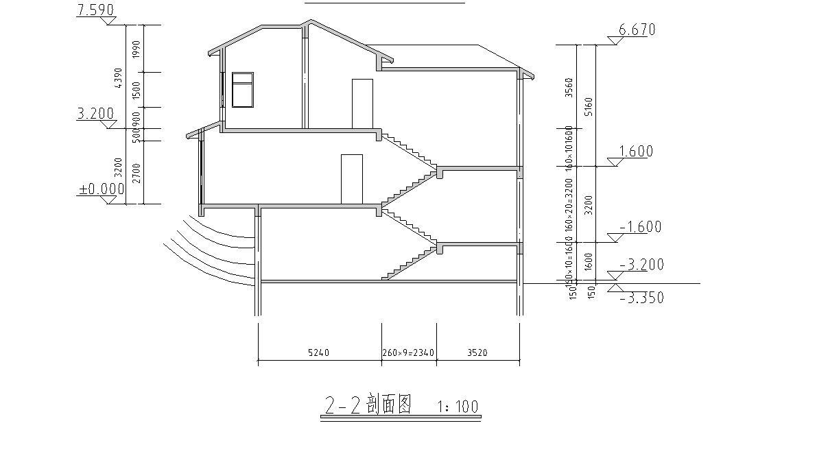 二层别墅现代风格建筑施工图设计cad施工图下载【ID:149894191】