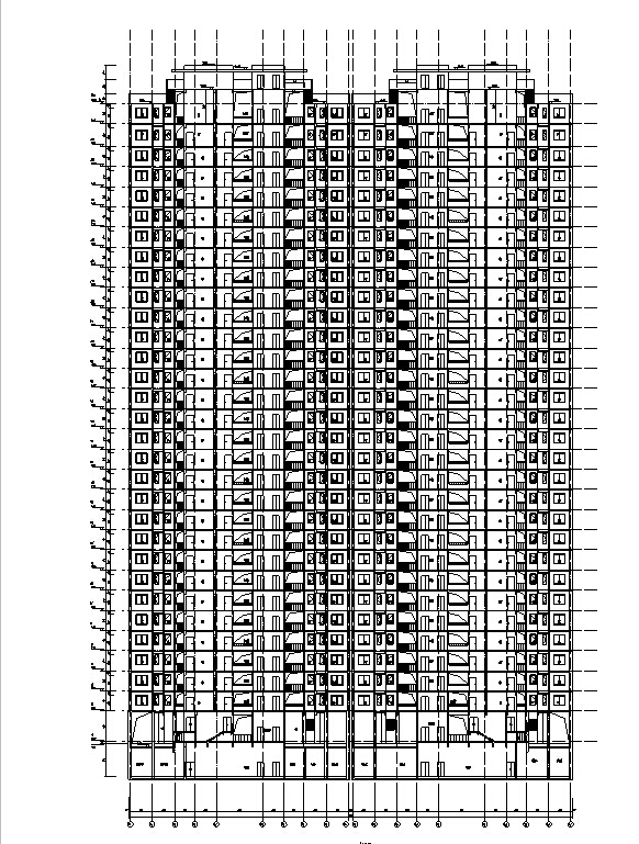 [海南]高层框剪结构13栋住宅楼建筑施工图（含效果图及...施工图下载【ID:149560137】