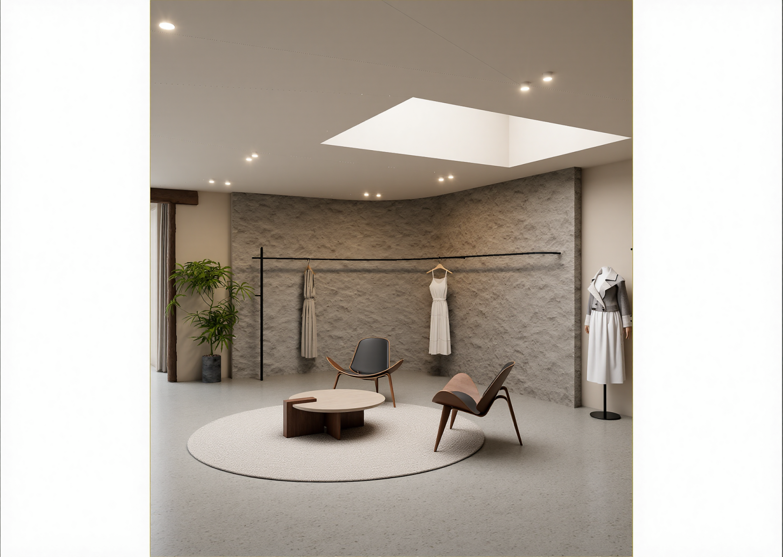 现代服装展厅3D模型下载【ID:1215195602】