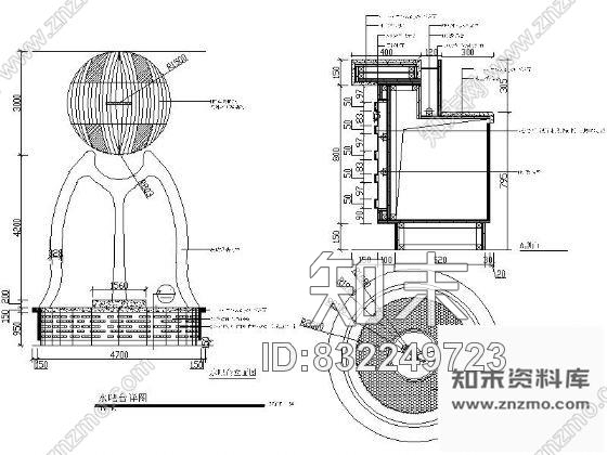 图块/节点酒吧水吧台详图cad施工图下载【ID:832249723】