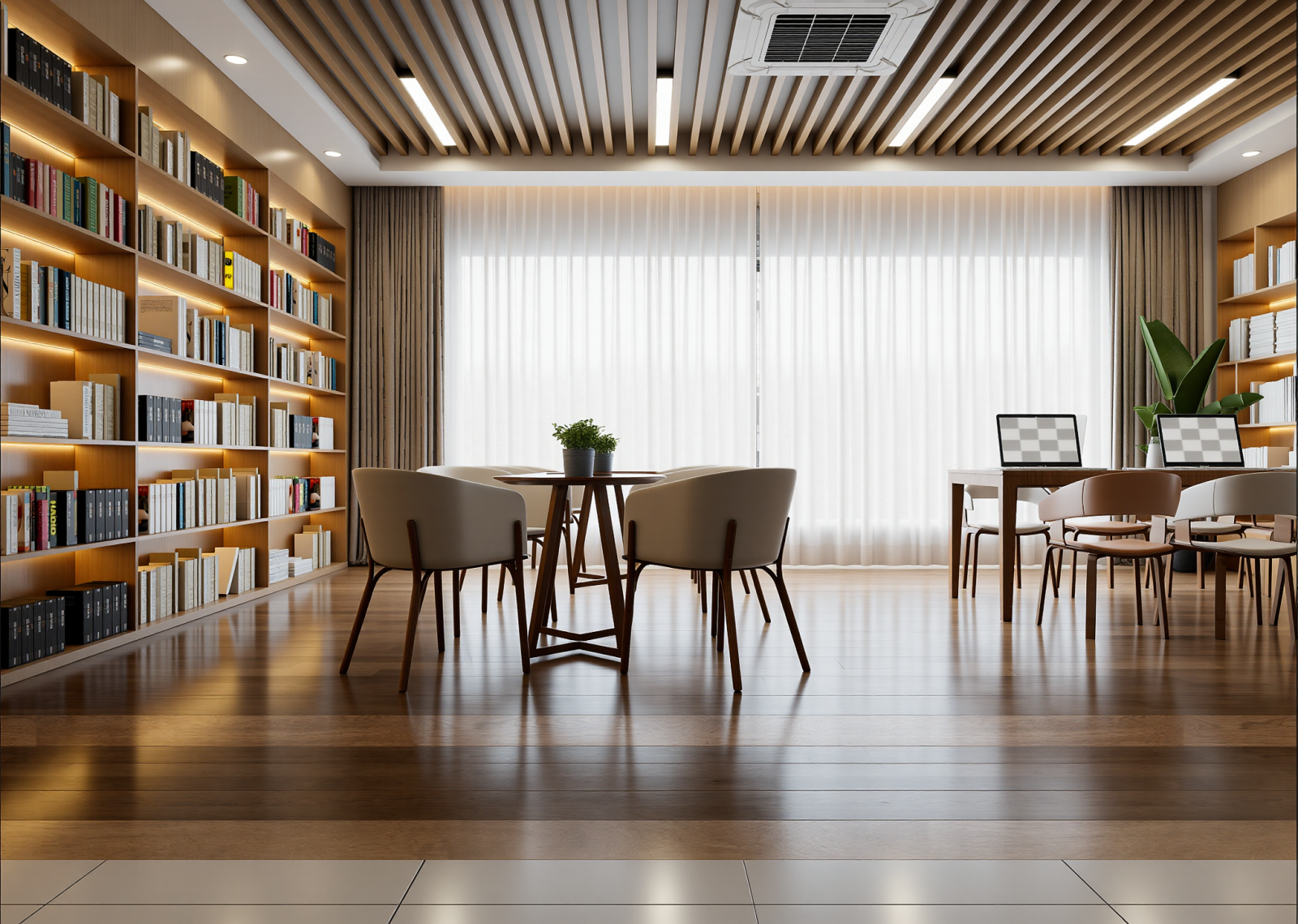 现代图书馆3D模型下载【ID:1215068998】