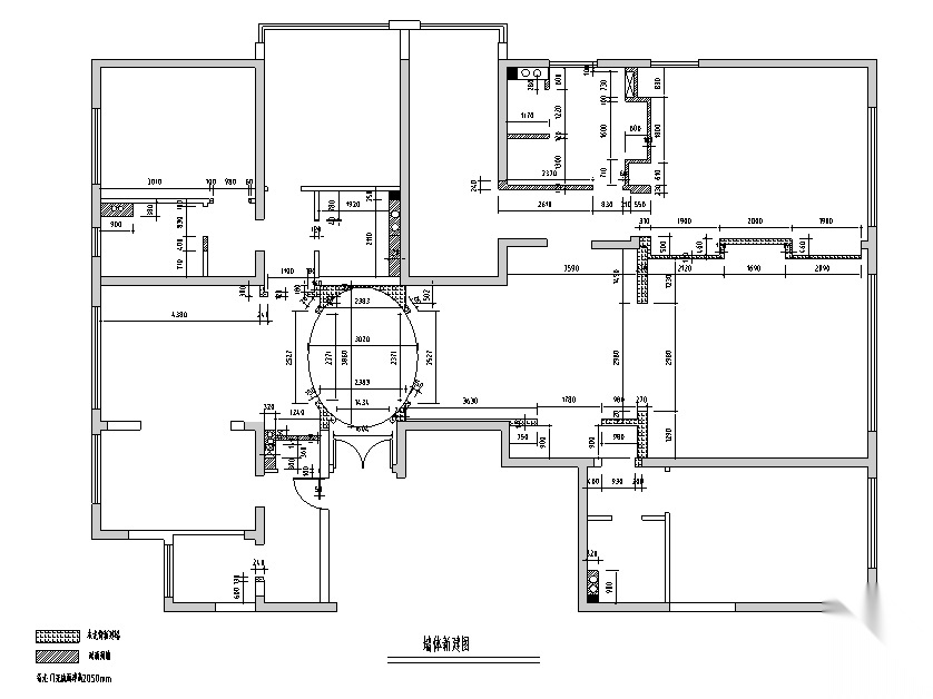 [北京]美式风格300平米公寓设计施工图（附效果图）cad施工图下载【ID:160077182】