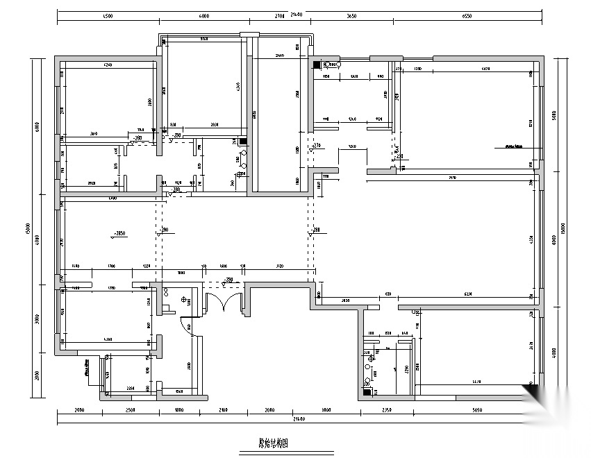 [北京]美式风格300平米公寓设计施工图（附效果图）cad施工图下载【ID:160077182】