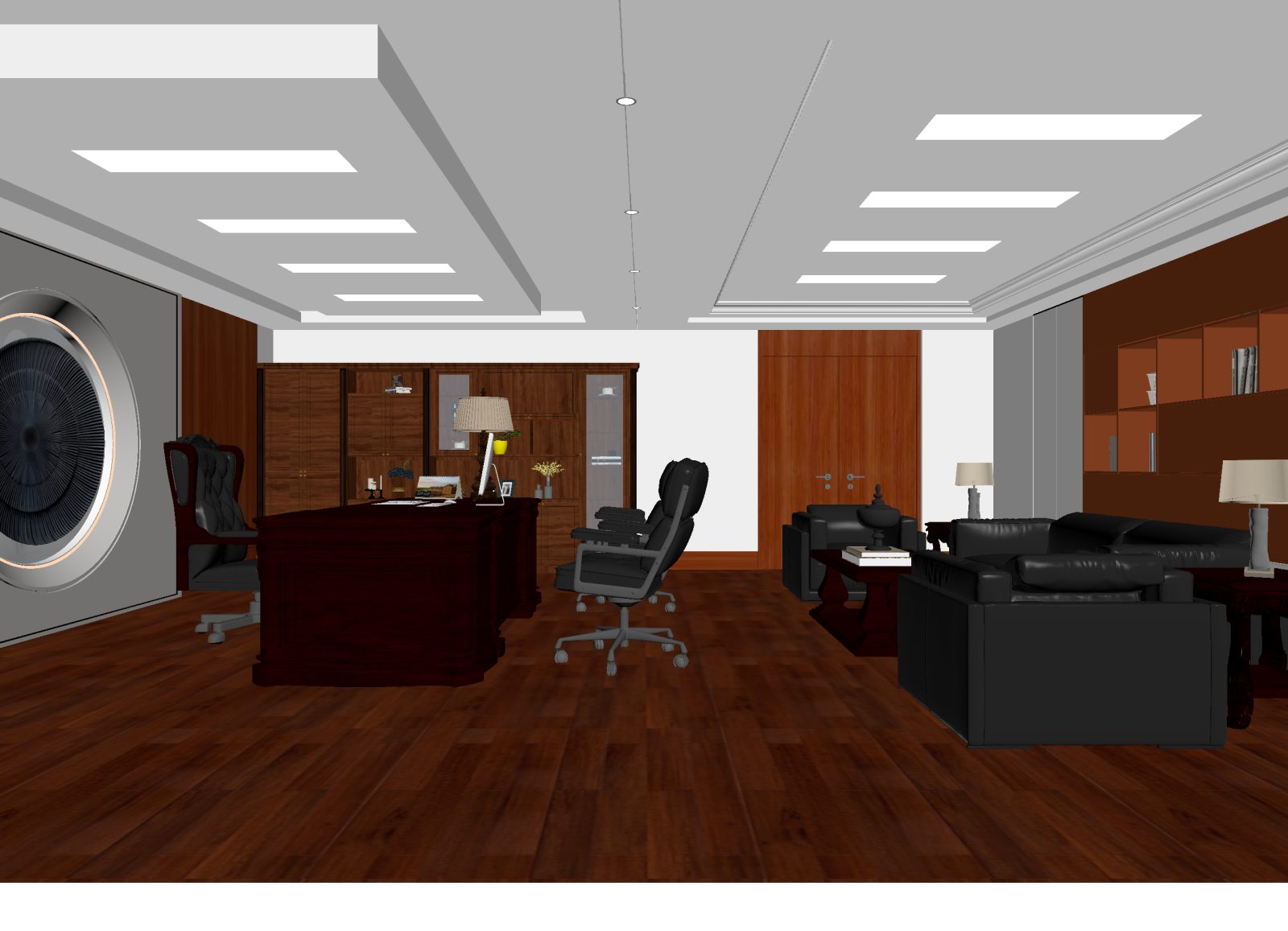 现代经理办公室3D模型下载【ID:1214747955】