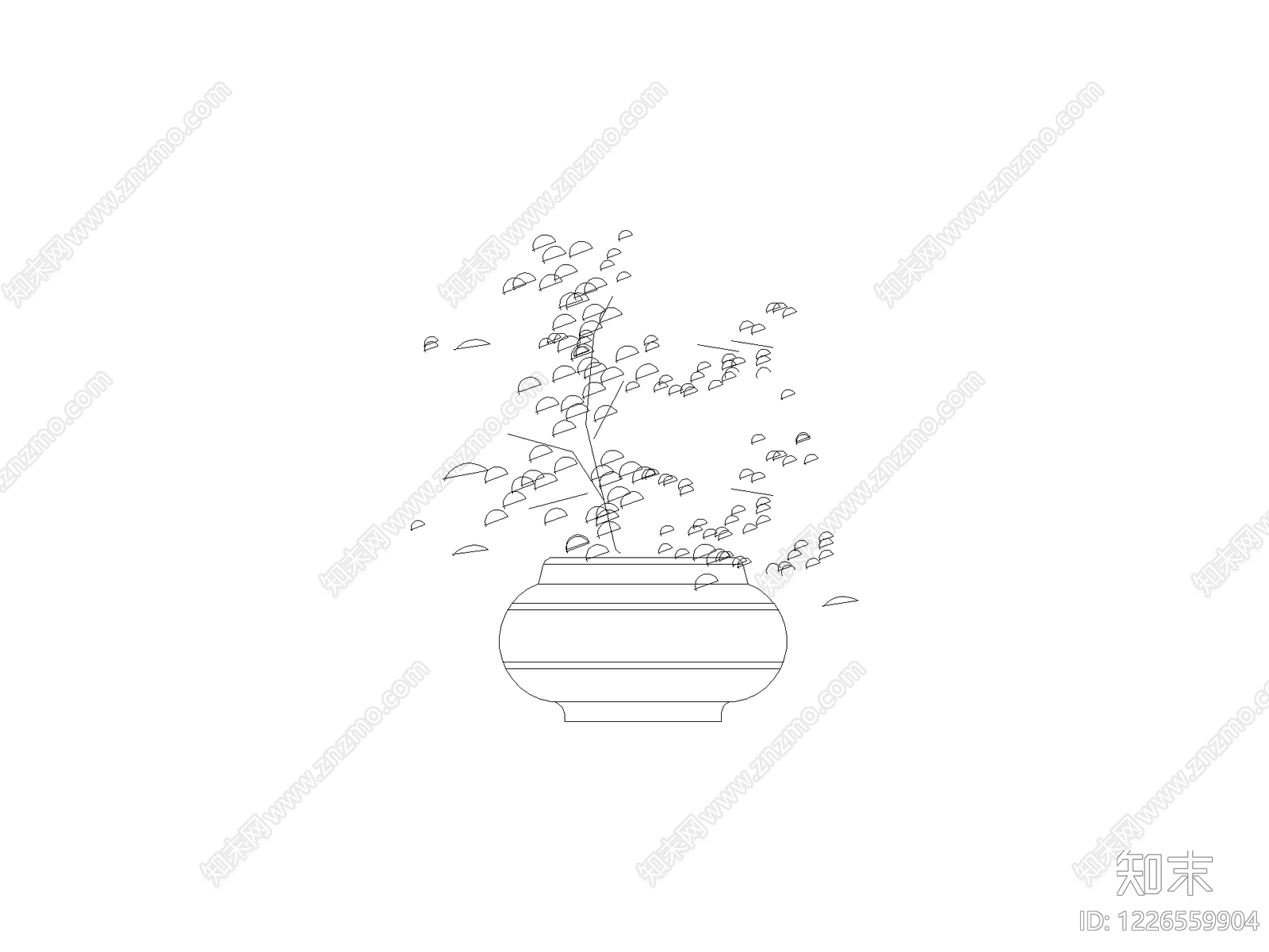 现代灌木种植CAD图纸