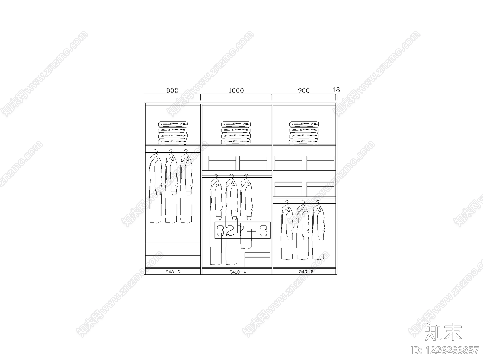 现代柜子CAD图纸