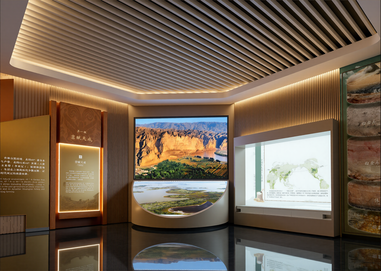 新中式农业展厅3D模型下载【ID:1214652233】