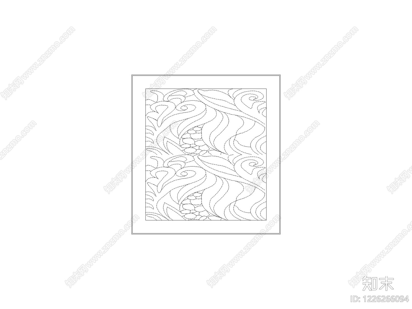 陈设类立面挂画cad施工图下载【ID:1226266094】