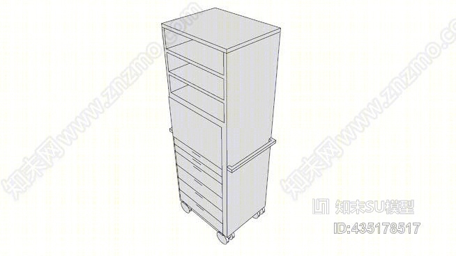 E0930-储物柜，供应，6个抽屉，移动式，29WSU模型下载【ID:435178517】