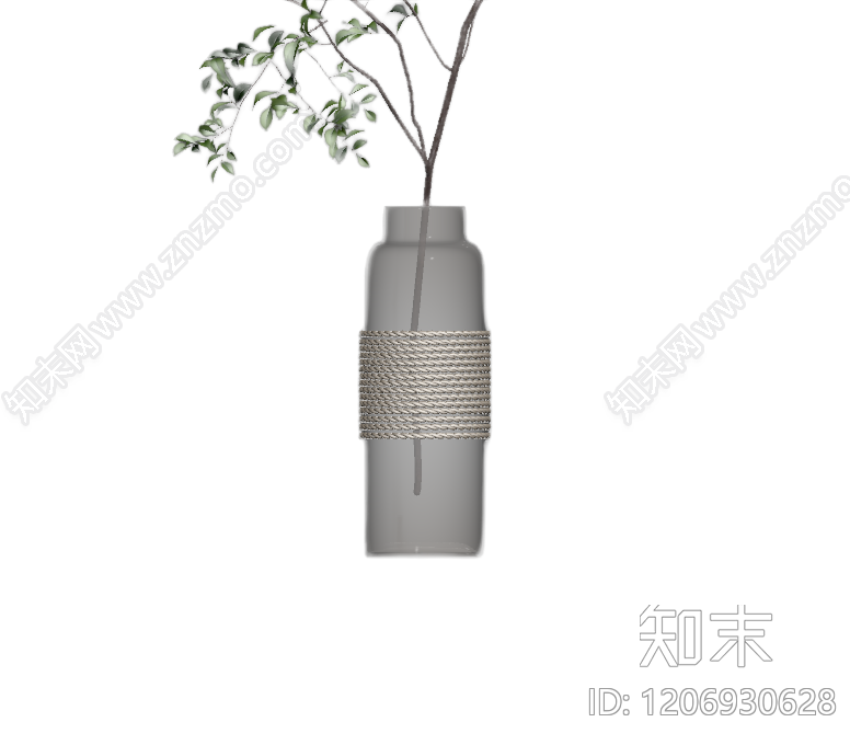 花瓶插枝装饰品3D模型下载【ID:1206930628】