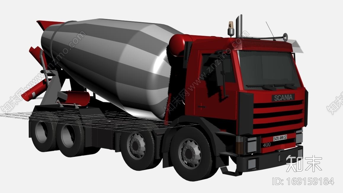 水泥罐车CG模型下载【ID:169159184】