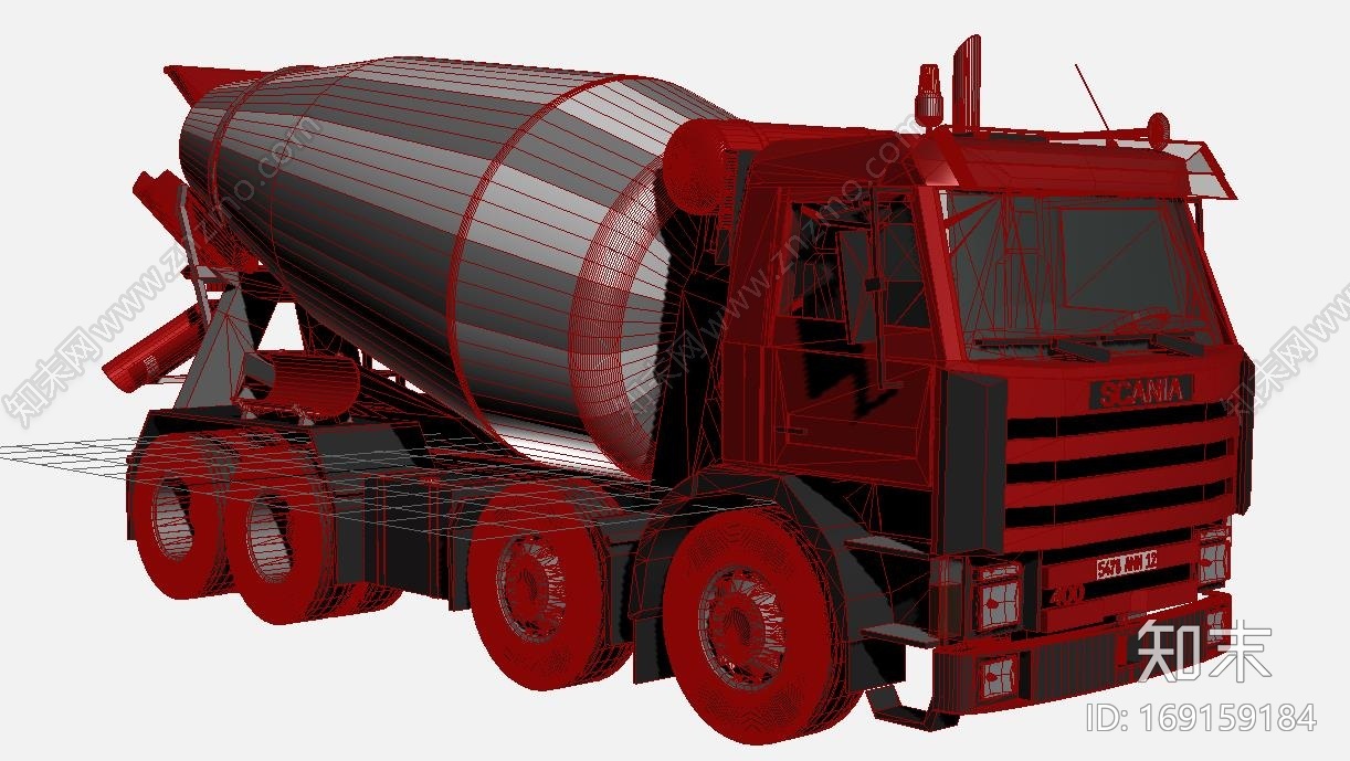 水泥罐车CG模型下载【ID:169159184】