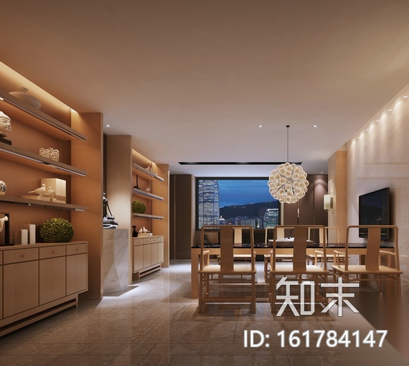 全套简约风格办公室设计施工图(含效果图）cad施工图下载【ID:161784147】