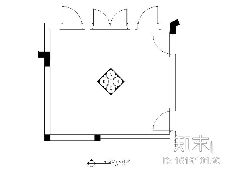 别墅儿童游戏区装修图cad施工图下载【ID:161910150】