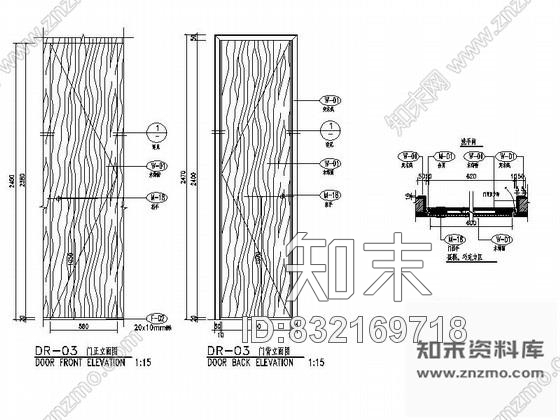 图块/节点广东某酒坊洗手间门详图cad施工图下载【ID:832169718】