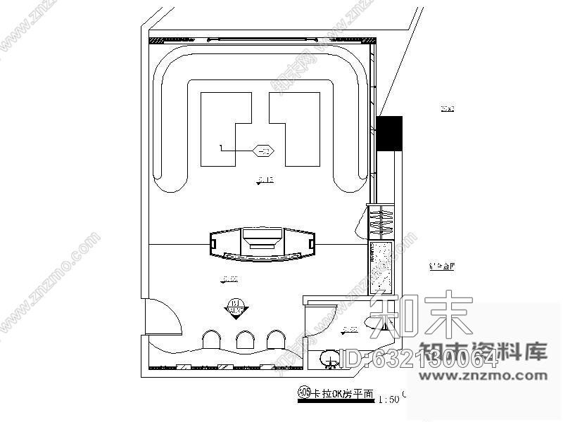 施工图奢华KTV包间装修图Ⅲcad施工图下载【ID:632130064】