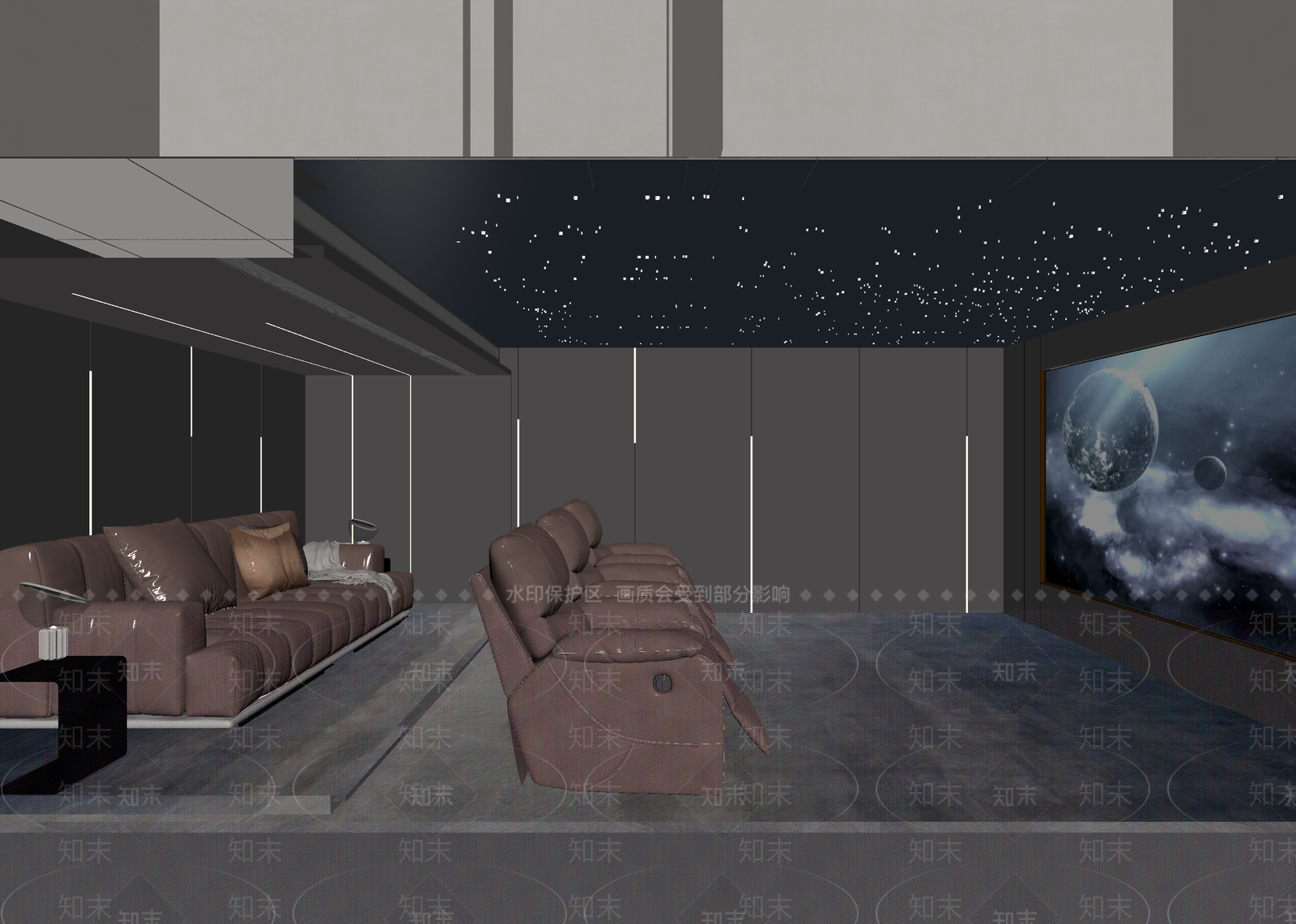 新中式影音室3D模型下载【ID:1214283657】
