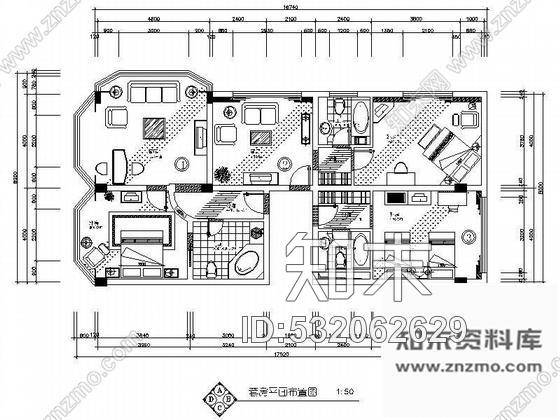 施工图某大酒店套房装修设计图cad施工图下载【ID:532062629】