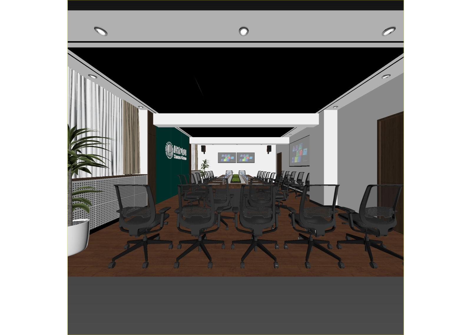 现代会议室3D模型下载【ID:1214456829】