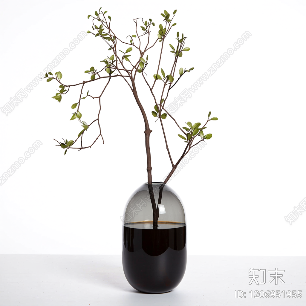 枝条插花装饰3D模型下载【ID:1206951955】