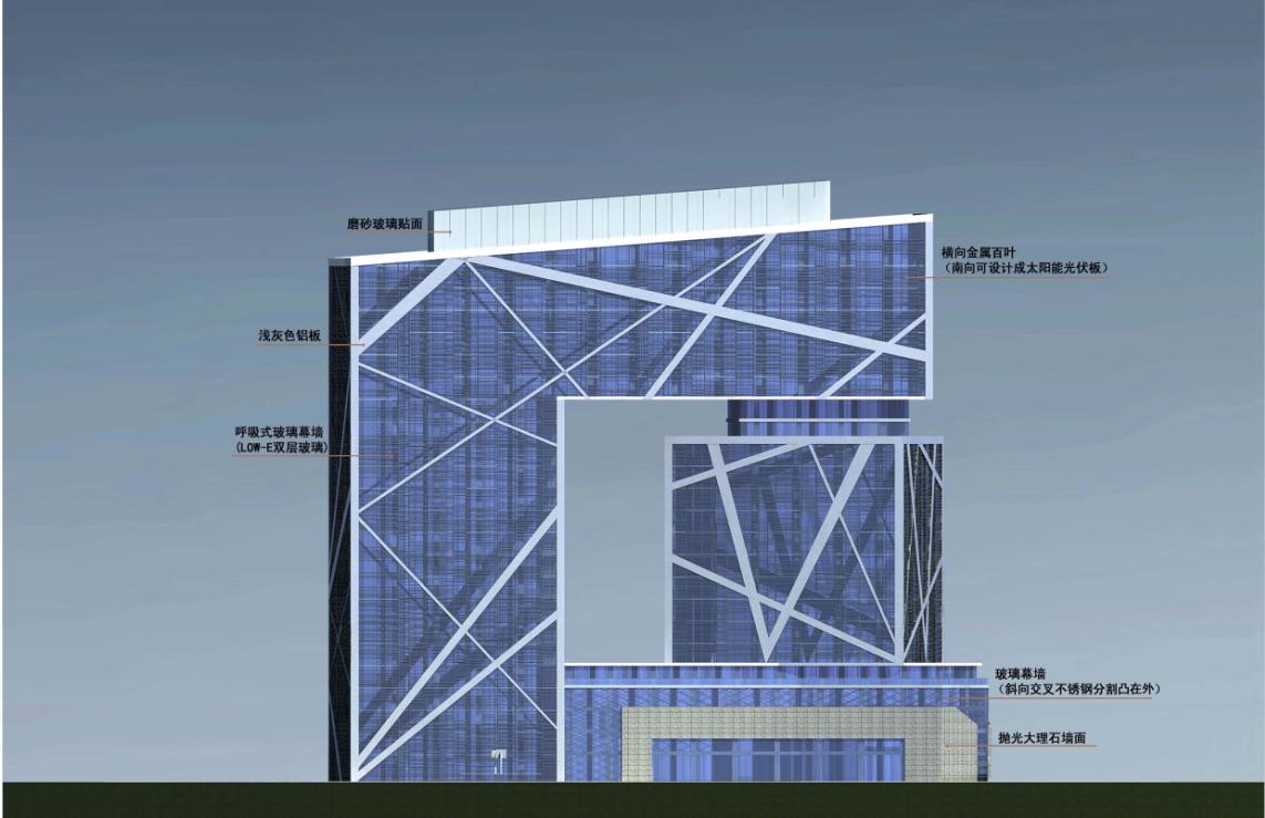 [江苏]超高层现代风格盐晶体切面金融办公中心建筑设计...cad施工图下载【ID:167930144】