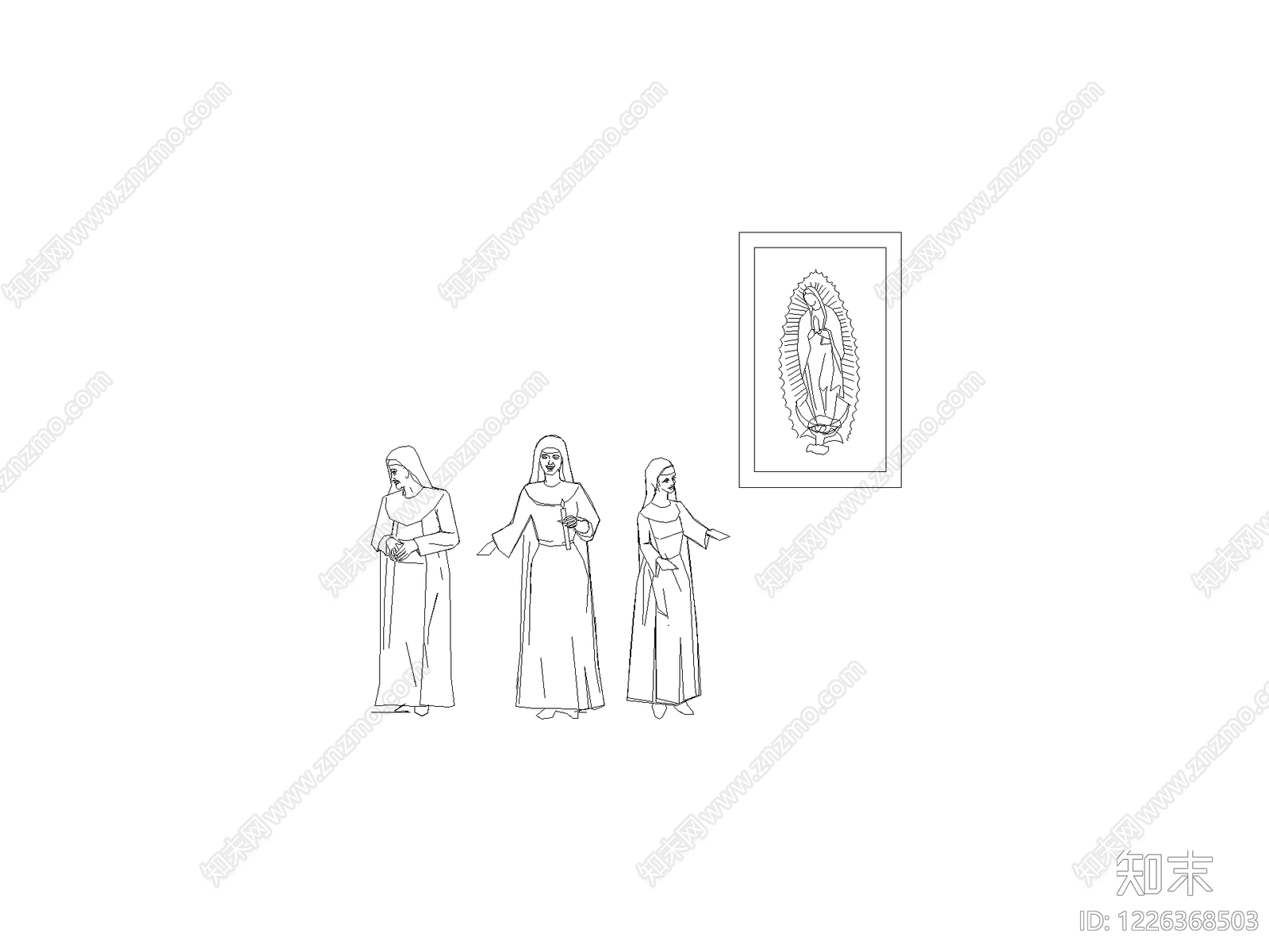 人物cad施工图下载【ID:1226368503】