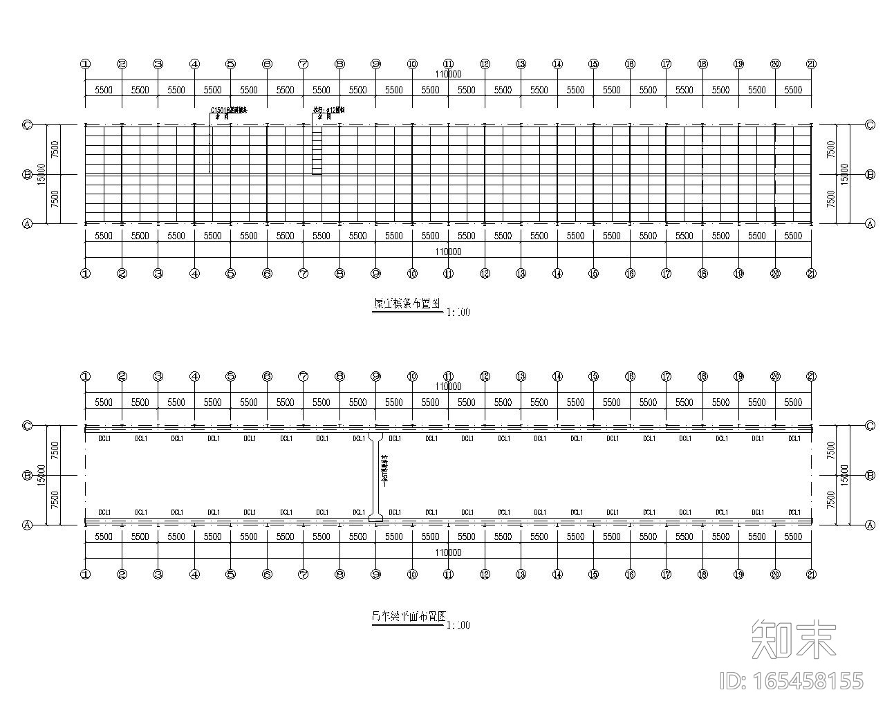 15米单跨钢结构厂房结构施工图（CAD）施工图下载【ID:165458155】