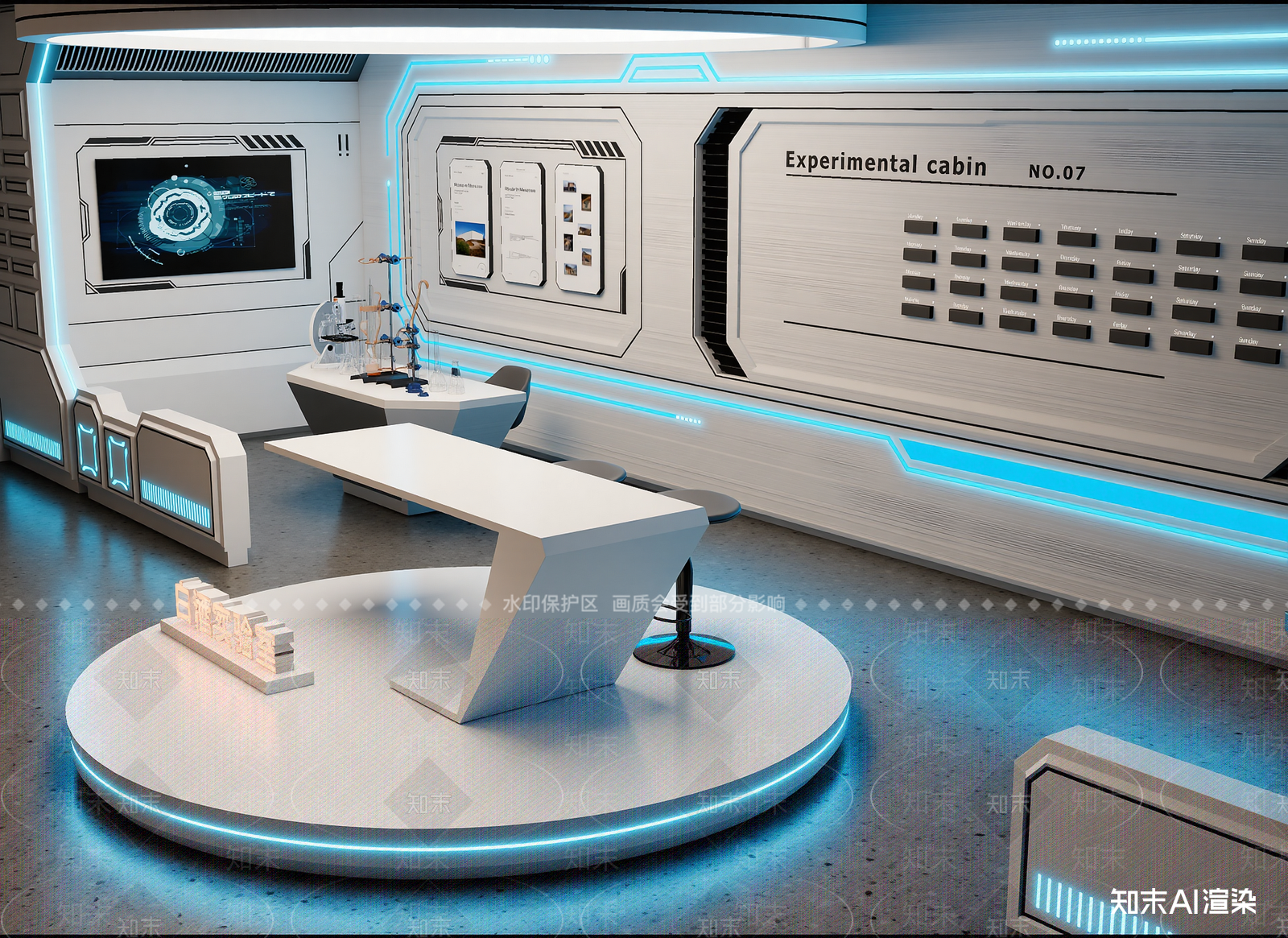 现代科技展厅3D模型下载【ID:1214961301】