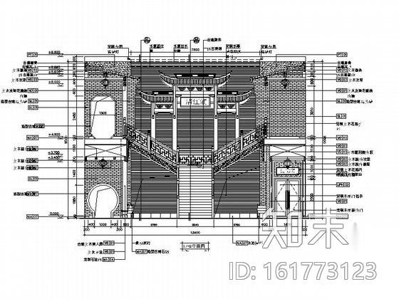 [北京]某中式酒楼室内装修施工图（含实景）cad施工图下载【ID:161773123】