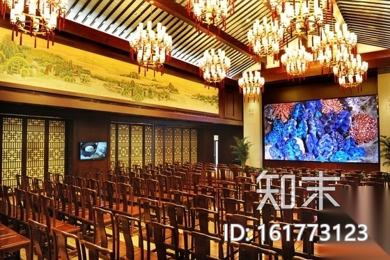 [北京]某中式酒楼室内装修施工图（含实景）cad施工图下载【ID:161773123】