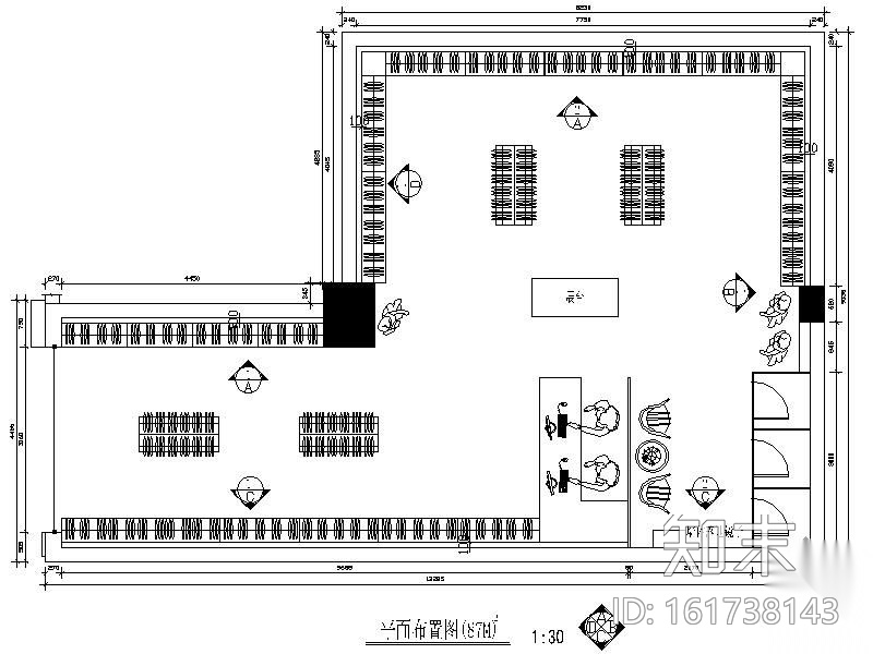 某服装专卖店装修图cad施工图下载【ID:161738143】