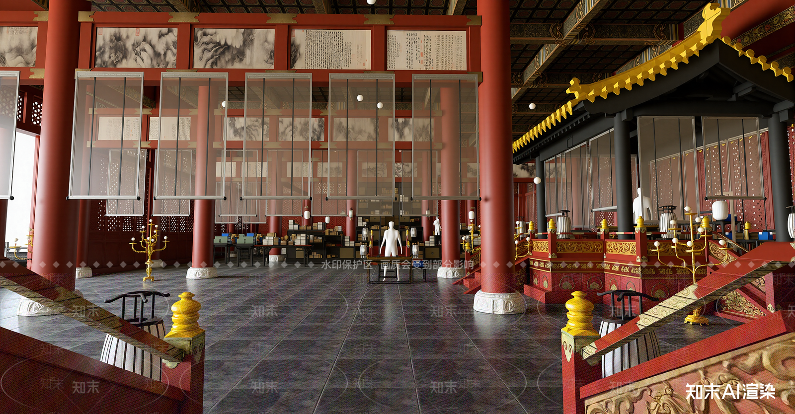 中式寺庙SU模型下载【ID:1215926206】