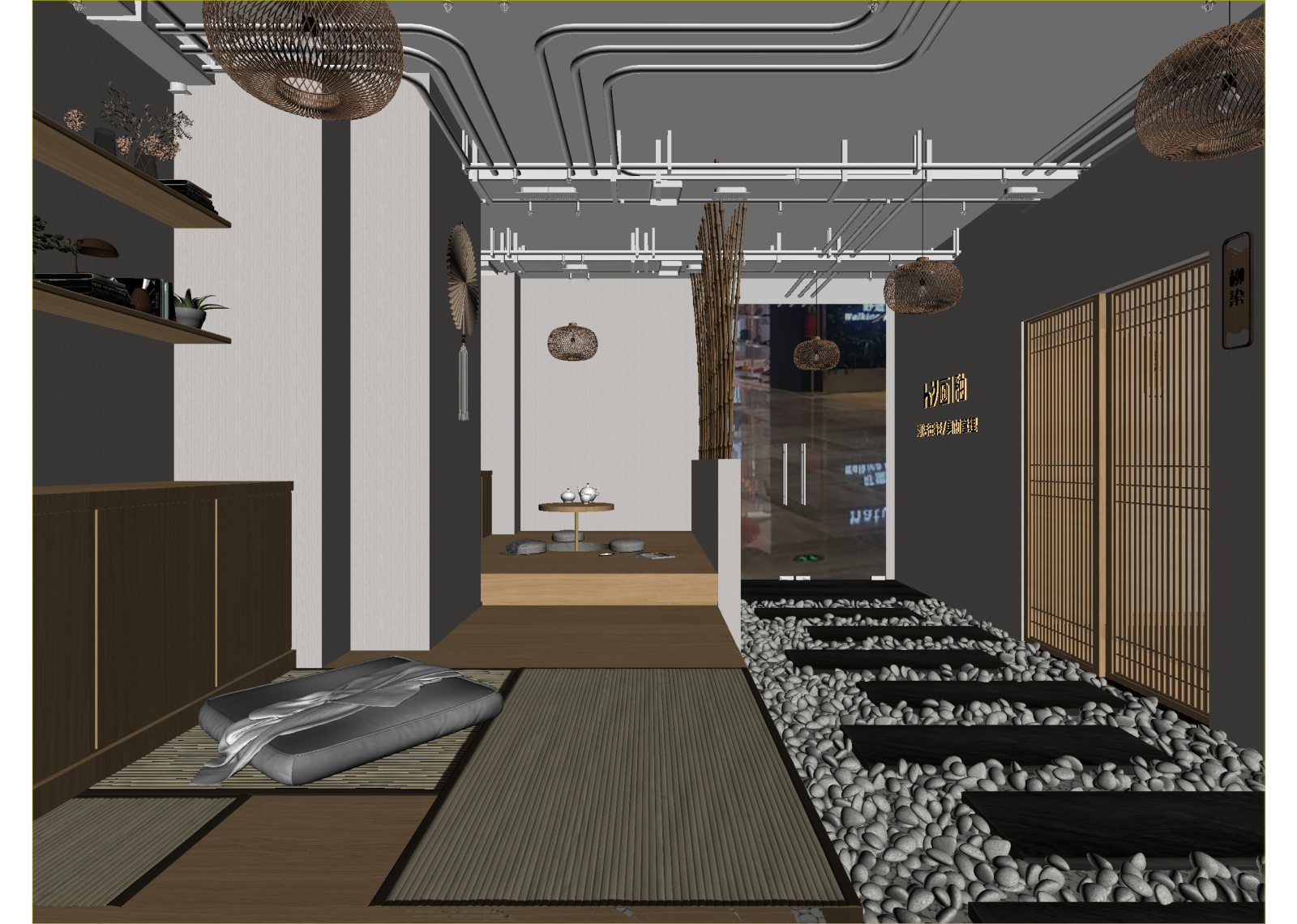 日式茶馆3D模型下载【ID:1213882394】
