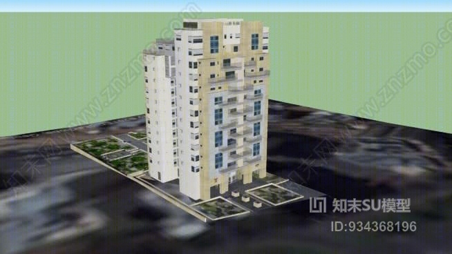 日本花园大厦-东侧SU模型下载【ID:934368196】