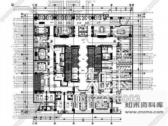 施工图合肥生物科技养生会所设计装修图cad施工图下载【ID:632116003】
