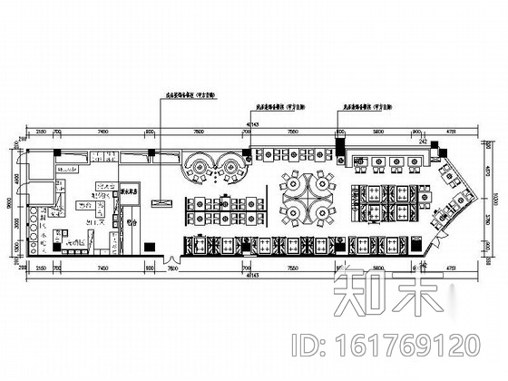 [福州]385㎡知名火锅连锁店室内装修图（含效果）施工图下载【ID:161769120】