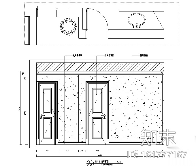 欧式风别墅空间设计施工图（附效果图+软装配置）cad施工图下载【ID:161777167】