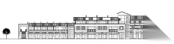 某三层商业街建筑方案cad施工图下载【ID:165927180】