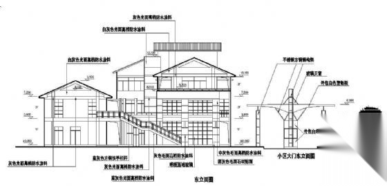 某三层商业街建筑方案cad施工图下载【ID:165927180】