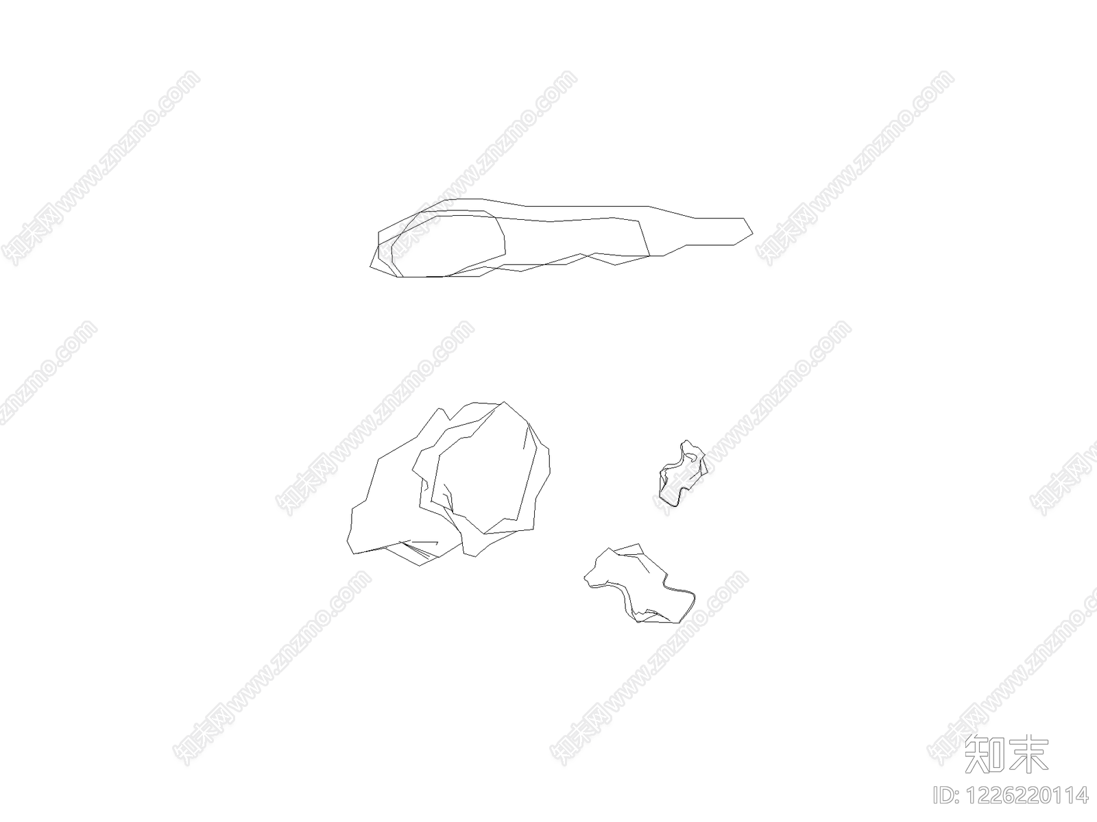 现代,极简绿植CAD图纸