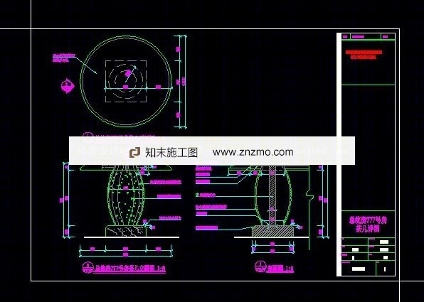 夜总会豪华房茶几详图cad施工图下载【ID:76941853】