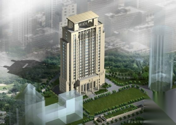 某市公安厅办公楼设计文本cad施工图下载【ID:151407143】