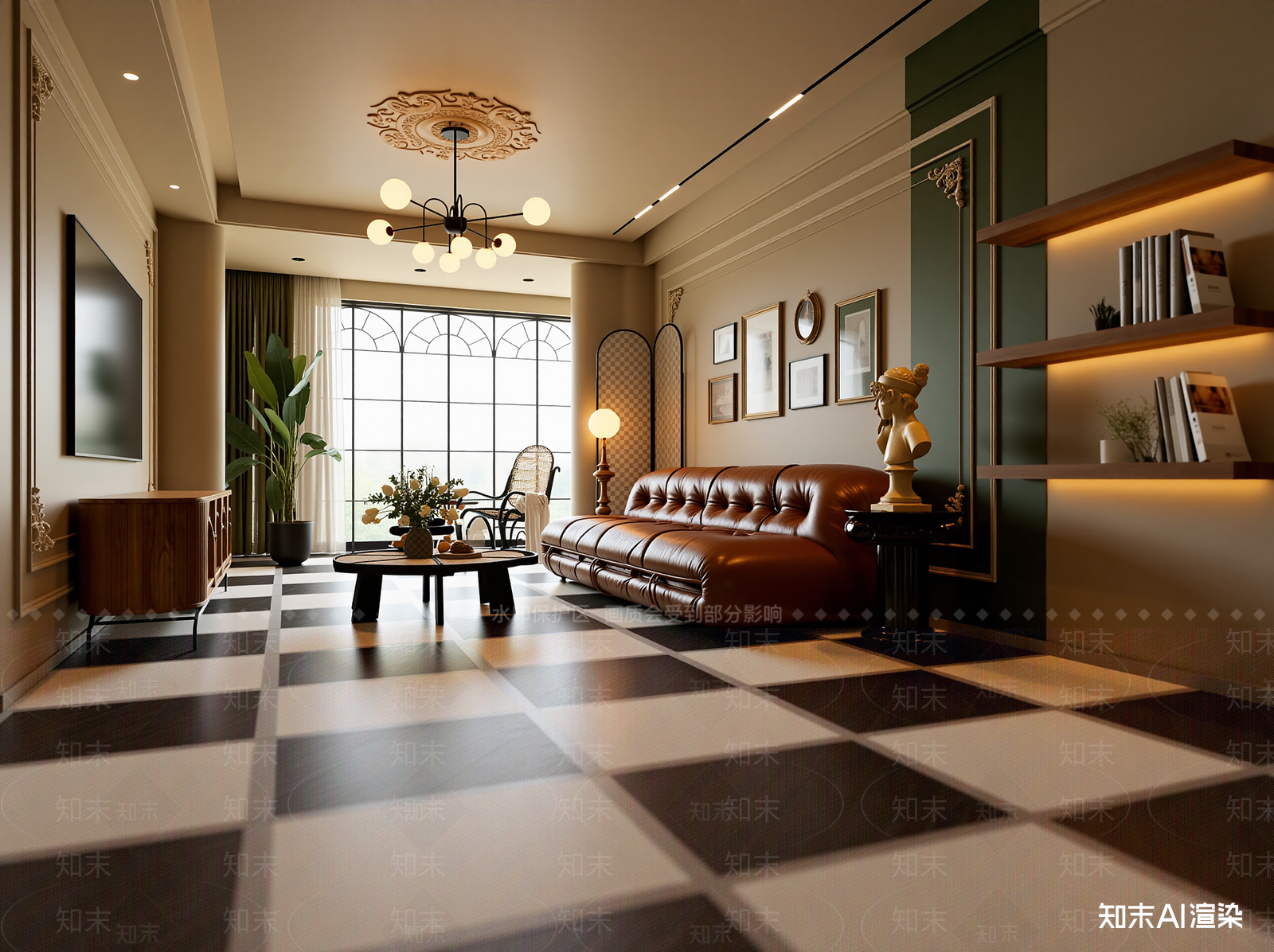 现代家居客厅3D模型下载【ID:1221509205】