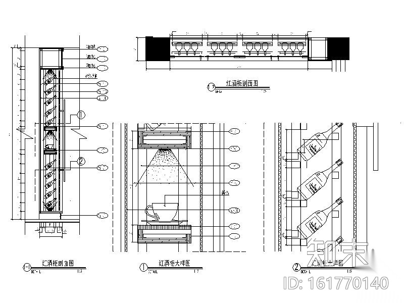 [湖南]某咖啡西餐厅室内装修全套施工图纸cad施工图下载【ID:161770140】