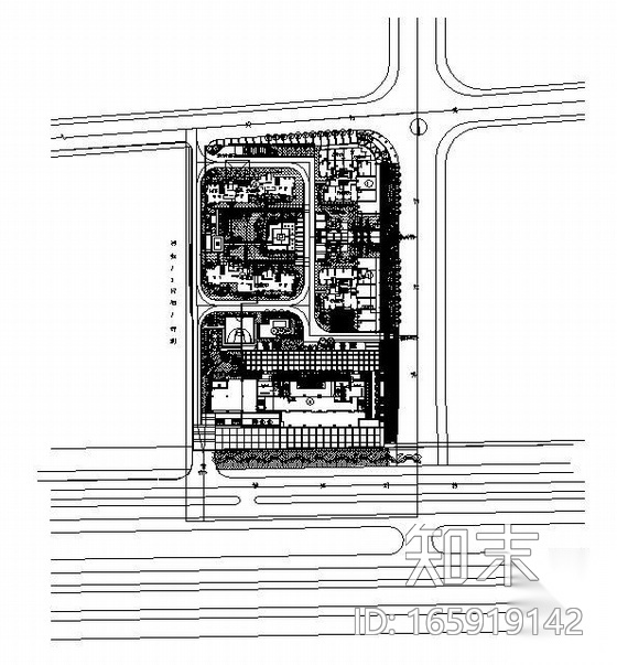 湖南商业城景观施工图全套cad施工图下载【ID:165919142】