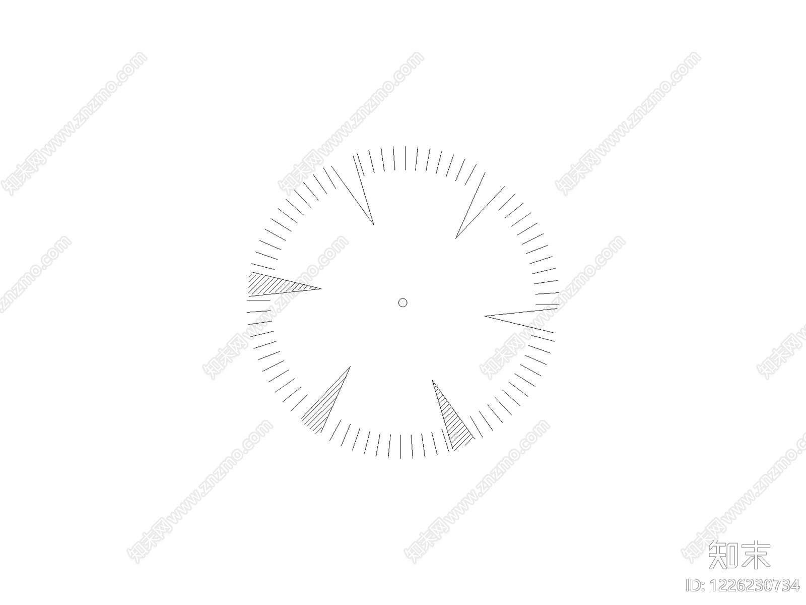 现代乔木种植CAD图纸