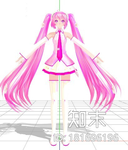 初音未来Miku樱花mmd模型下载【ID:181696196】