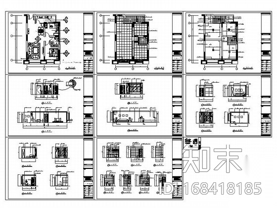 某电子世界两居室装修图cad施工图下载【ID:168418185】