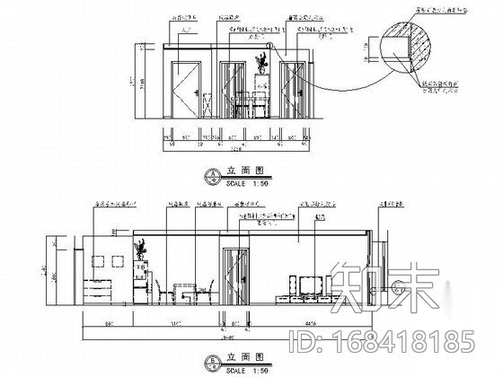 某电子世界两居室装修图cad施工图下载【ID:168418185】