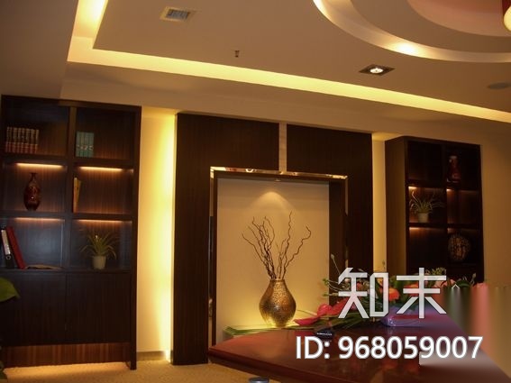 某理财办公大厅装修图(含实景)cad施工图下载【ID:968059007】